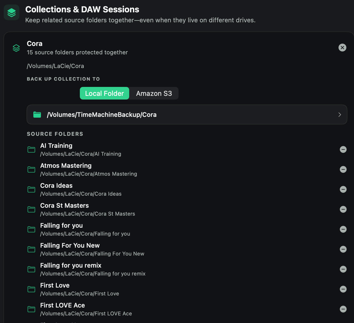 Harbor Protect collection files screen